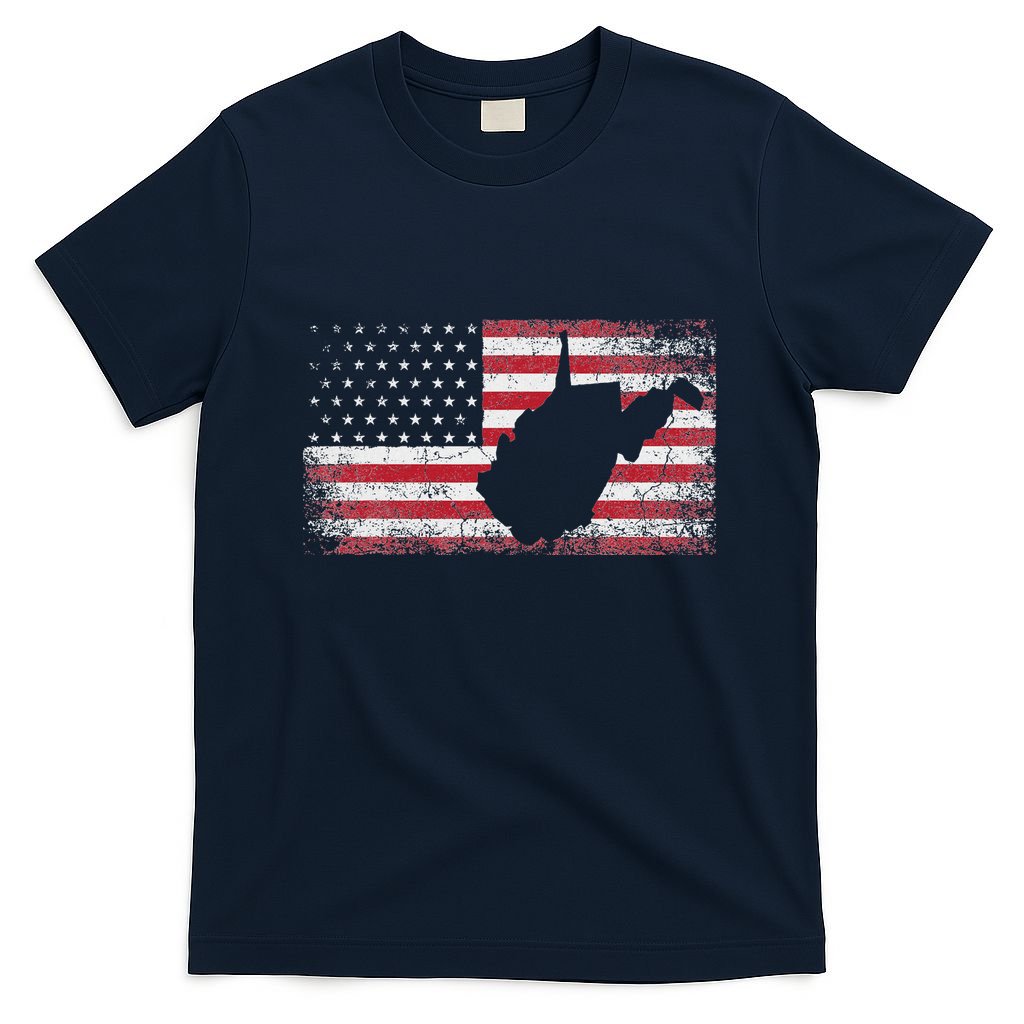 American Flag 4th Of July West Virginia Wv Vintage T-Shirt