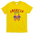 American Girly 4th Of July Usa Bow T-Shirt