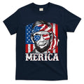 Abraham Lincoln Merica 4th Of July Shirt Men American Flag T-Shirt
