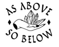 As Above So Below Witch Vinyl Decal Sticker Halloween Horror Metaphysical