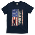Baseball American Us Flag Vintage 4th Of July T-Shirt