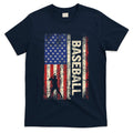 Baseball American Us Flag Vintage 4th Of July T-Shirt
