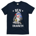 Ben Drankin 4th Of July Benjamin Franklin Women Usa Flag T-Shirt