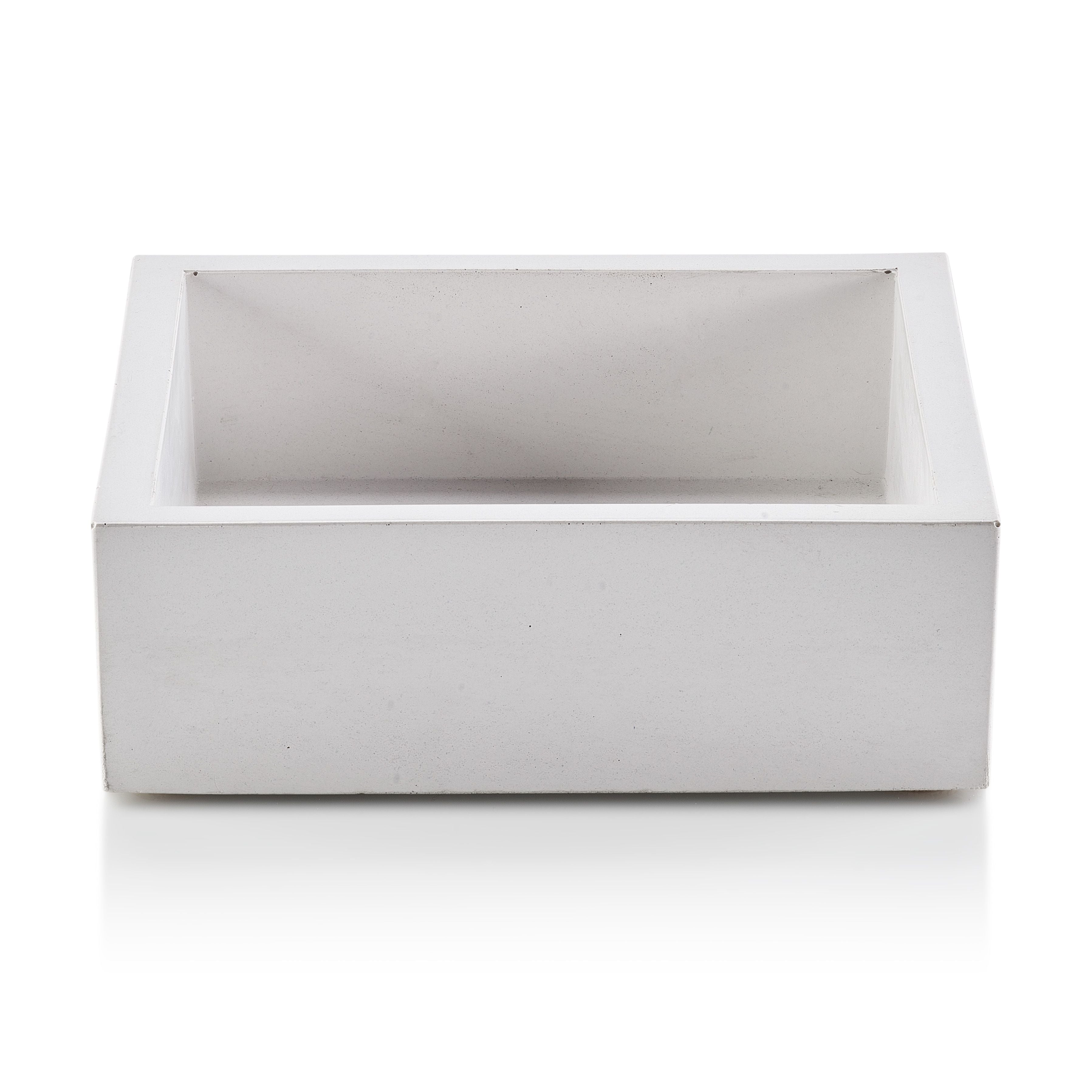 Concrete Cocktail Napkin Bin: White