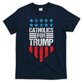 Catholics For Trump 2024: Retro Usa Flag Design T-Shirt