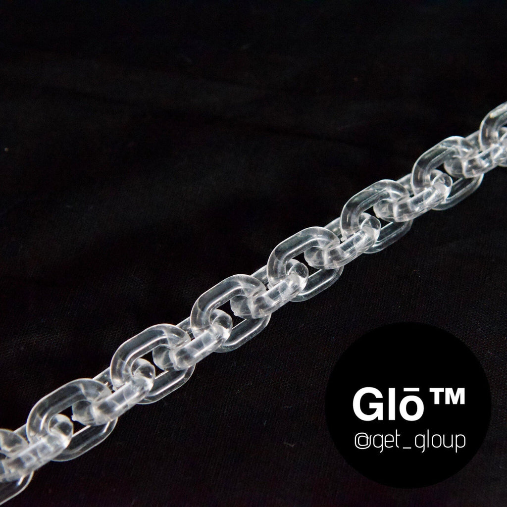 Clear Anchor Link Bracelet – Acrylic Glass Chain for Y2K Fashion, Layering & Minimalist Style