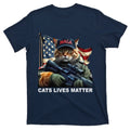Cats Lives Matter Funny Trump 2024 Cat Maga Gift T-Shirt