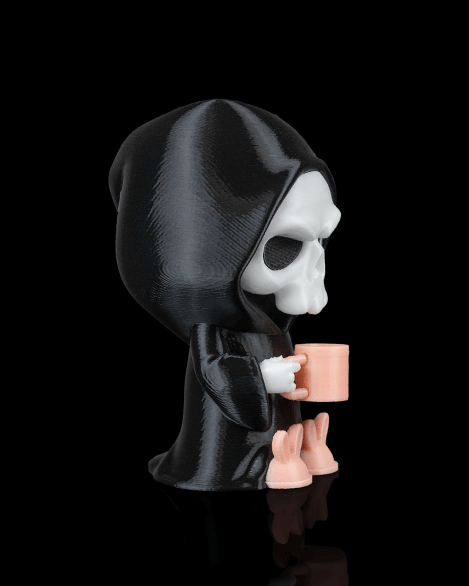 Coffin Break - Spooky Cute Grim Reaper Figurine (3D Printed, Multi Color or DIY)