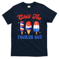 Chill The Fourth Out Funny 4th Of July Icecream T-Shirt