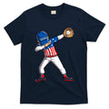 Dabbing Baseball Player 4th Of July Usa American Flag T-Shirt