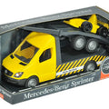 Mercedes-Benz Sprinter Tow Truck With Carriage — Yellow (Эвакуатор Mercedes-Benz Sprinter с платформой — жёлтый)