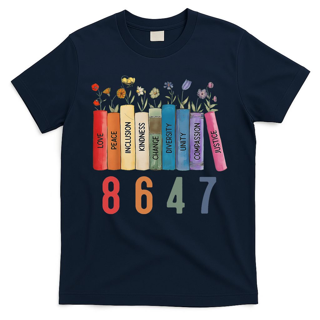 Equal Rights Book Flower 8647 Trump Feminist Women Rights Gift T-Shirt