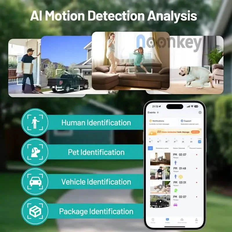 2K Wireless Indoor Camera – 5GHz & 2.4GHz WiFi ChroMax AI Color Night Vision 24/7 Recording
