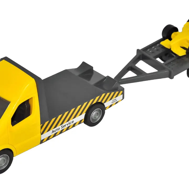 Mercedes-Benz Sprinter Tow Truck With Carriage — Yellow (Эвакуатор Mercedes-Benz Sprinter с платформой — жёлтый)