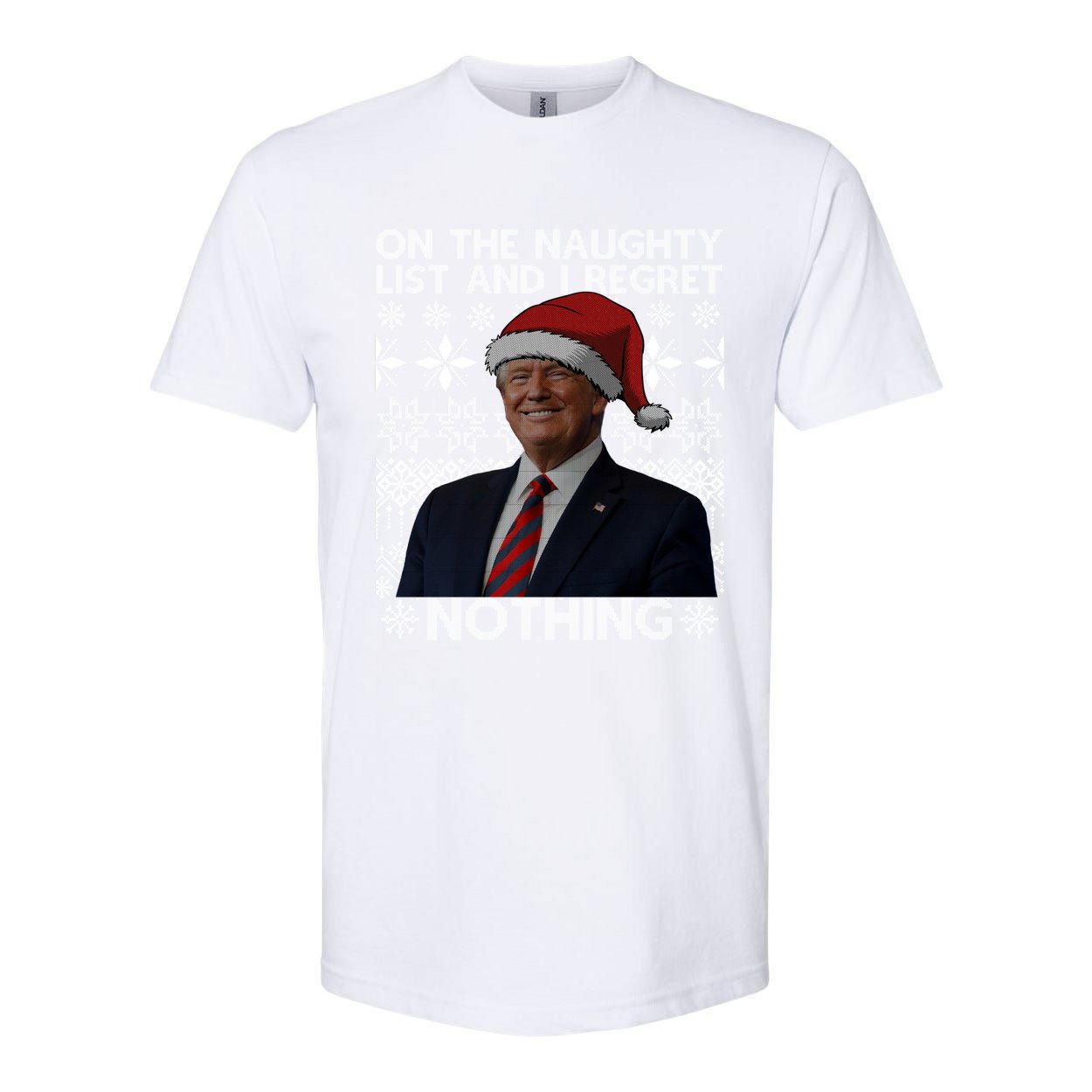 Funny On The List Of Naughty And Regret Nothing Trump Santa Cute Gift Softstyle CVC T-Shirt