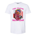 Funny Trump Make Valentine Great Again Usa Flag Valentines Softstyle CVC T-Shirt
