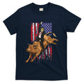 Funny Trump Rodeo Bull Rider Patriotic American Flag Trump T-Shirt