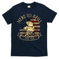 Here To Spill The Tea 4th Of July American Patriotic Vintage T-Shirt