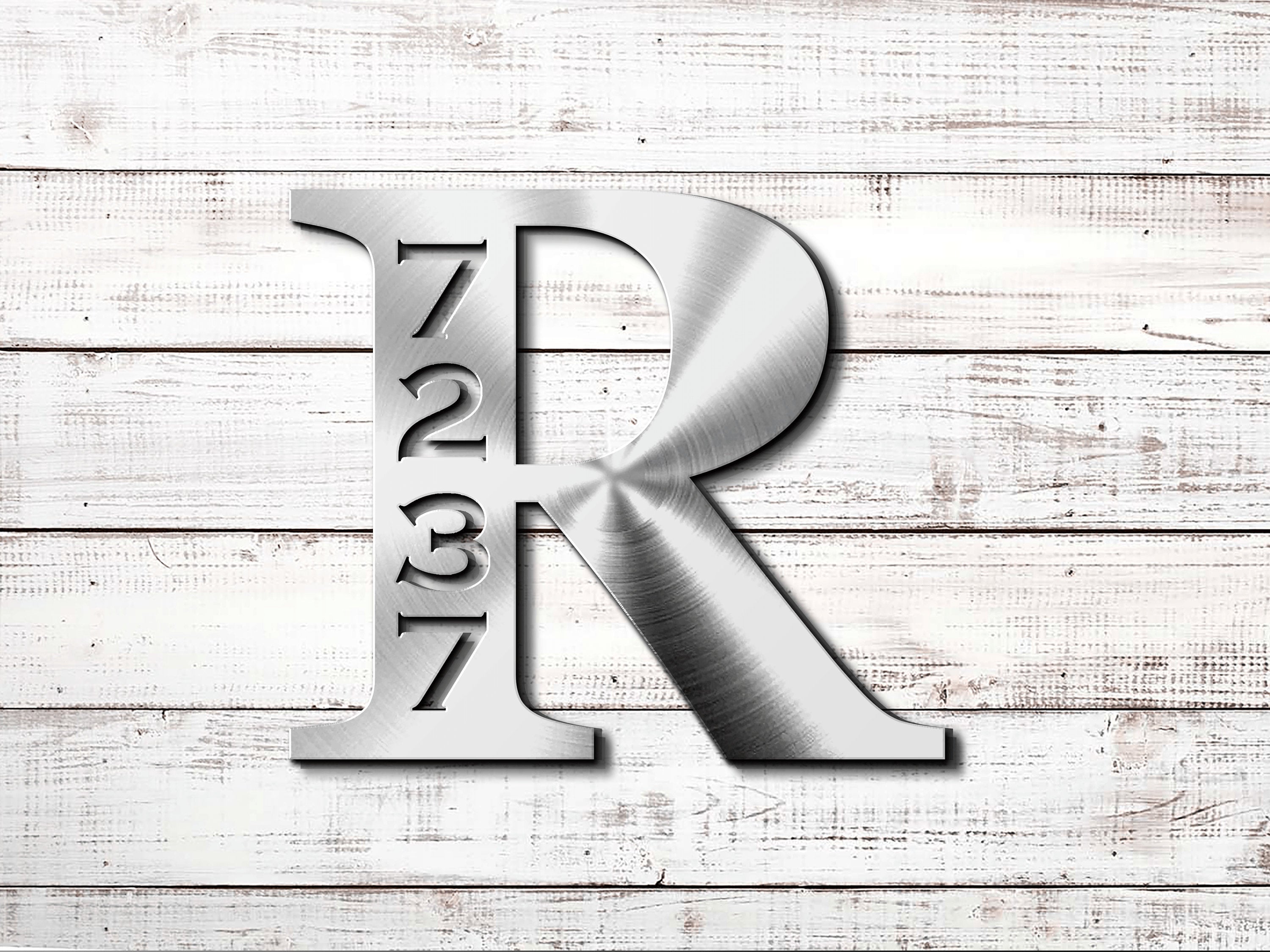 Personalized Metal Address Sign, Last Name Letter Address Sign, Custom Last Name Address Plaque, Metal Letter Sign Front Porch, Outdoor Sign