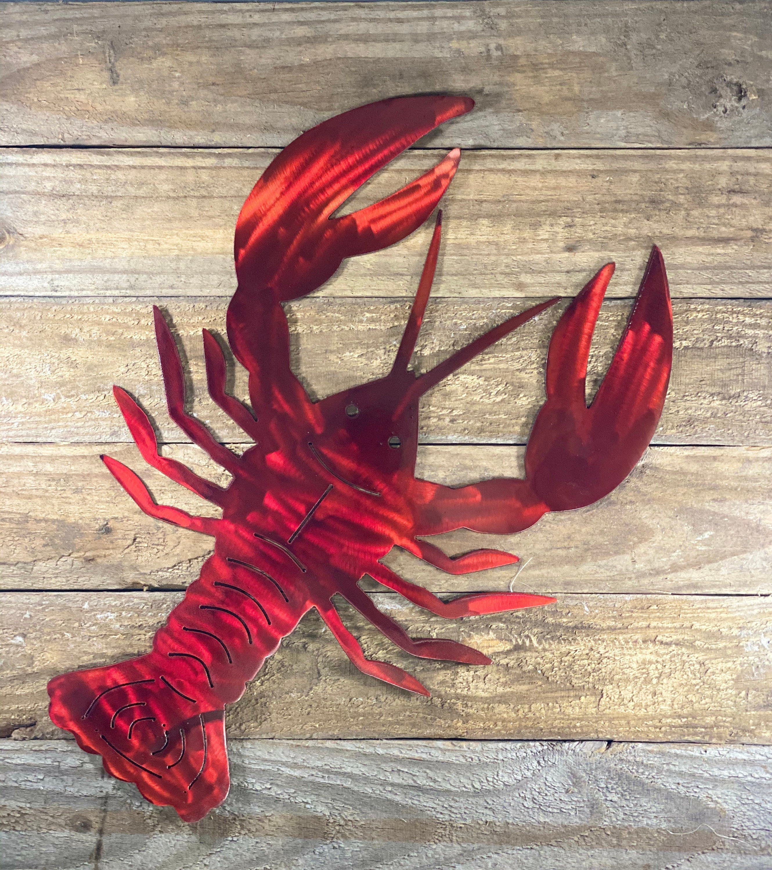 Metal Crawfish Wall Hanging Decoration | Crawfish Steel Sign