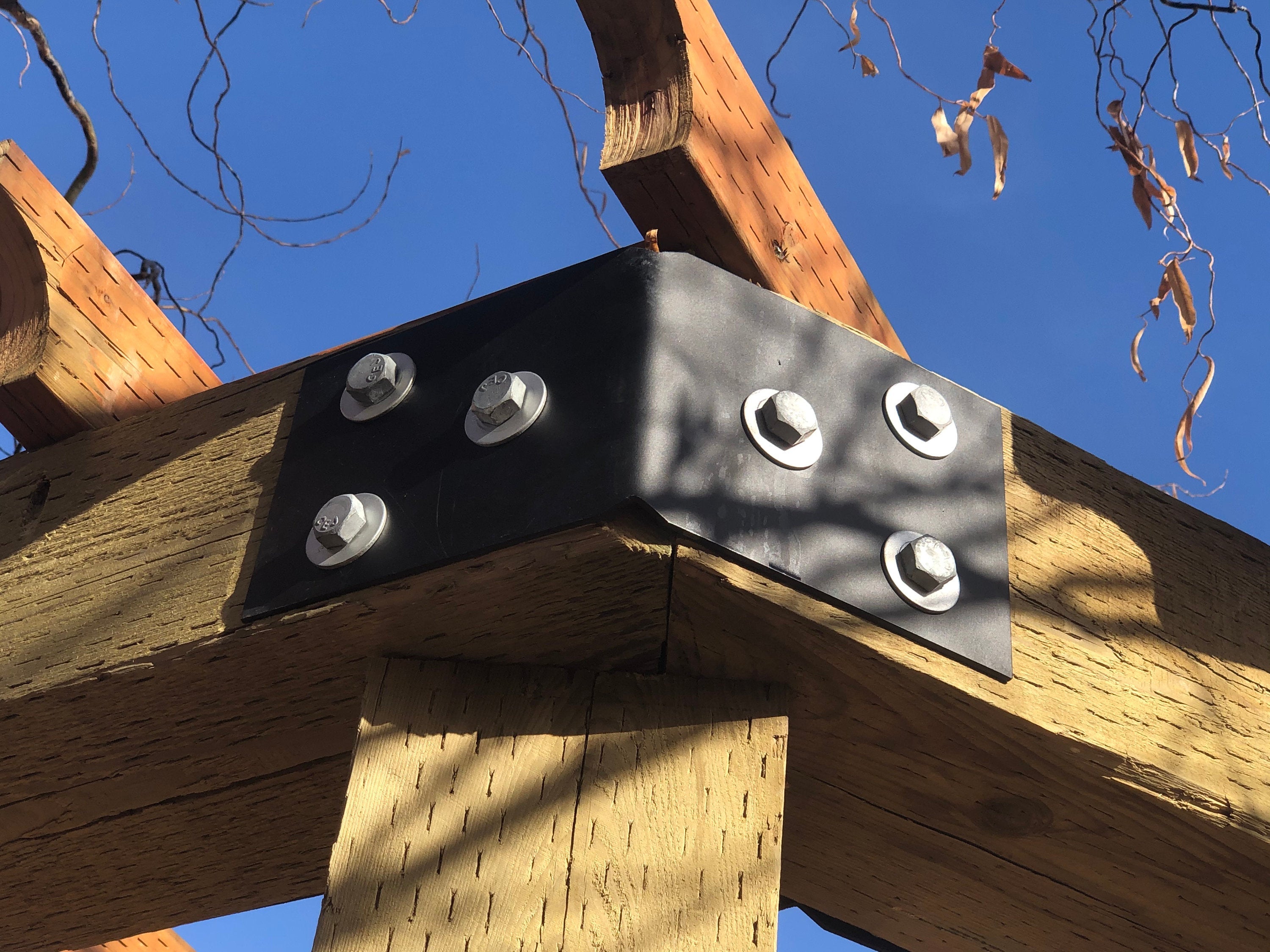 16 Piece Octagon Pergola Bracket Set for 8 x 8 Posts - Heavy Duty Pergola Brackets Made In the USA!