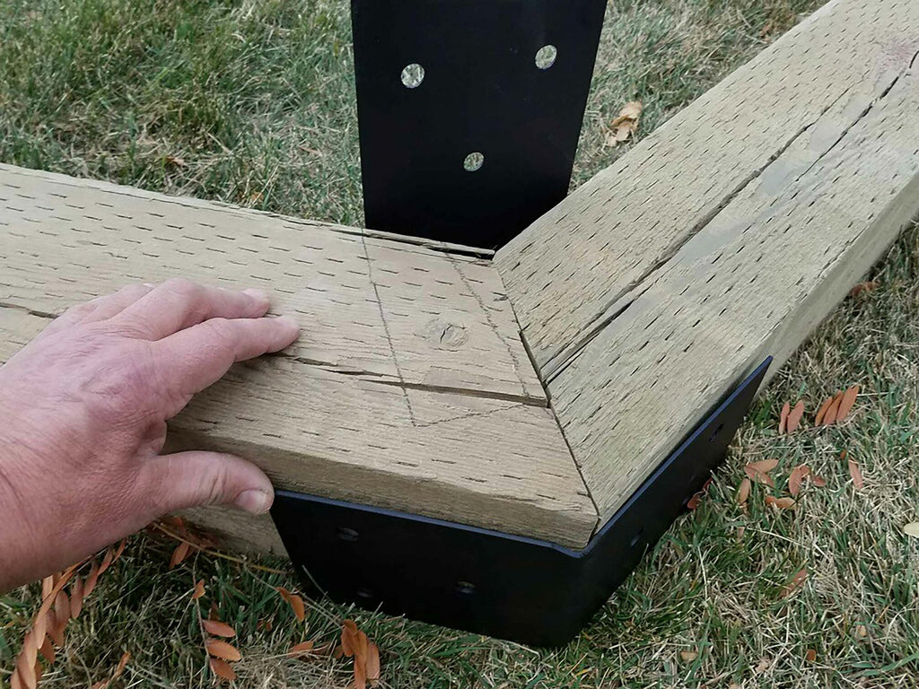 12 Piece Hexagon Pergola Bracket Set for 8 x 8 Posts - Heavy Duty Pergola Brackets Made In the USA!