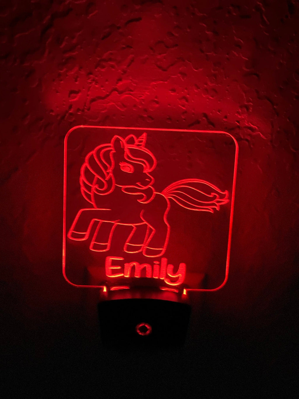 Personalized LED Unicorn Night Light | 7 Color Changing | Plug in Night Light | Name Light | Children's Night Light | Kids Room Light