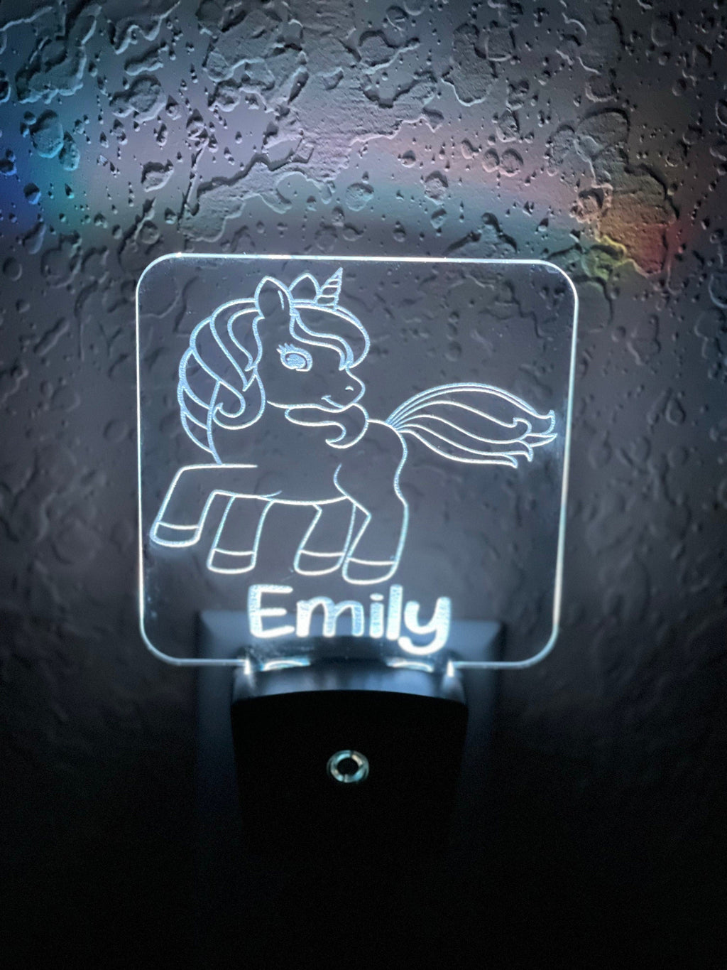 Personalized LED Unicorn Night Light | 7 Color Changing | Plug in Night Light | Name Light | Children's Night Light | Kids Room Light
