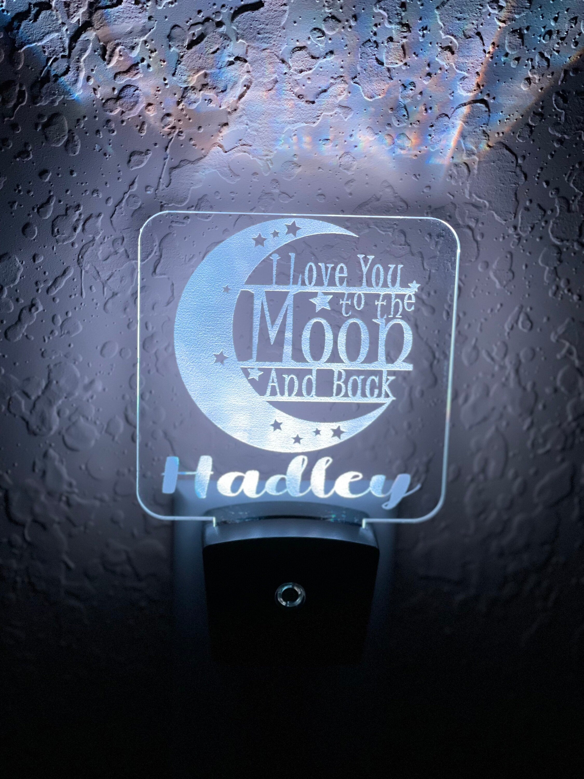 Personalized LED I Love You to the Moon & Back Night Light | 7 Color Changing | Plug in Night Light | Name Light | Night Light | Kids Light