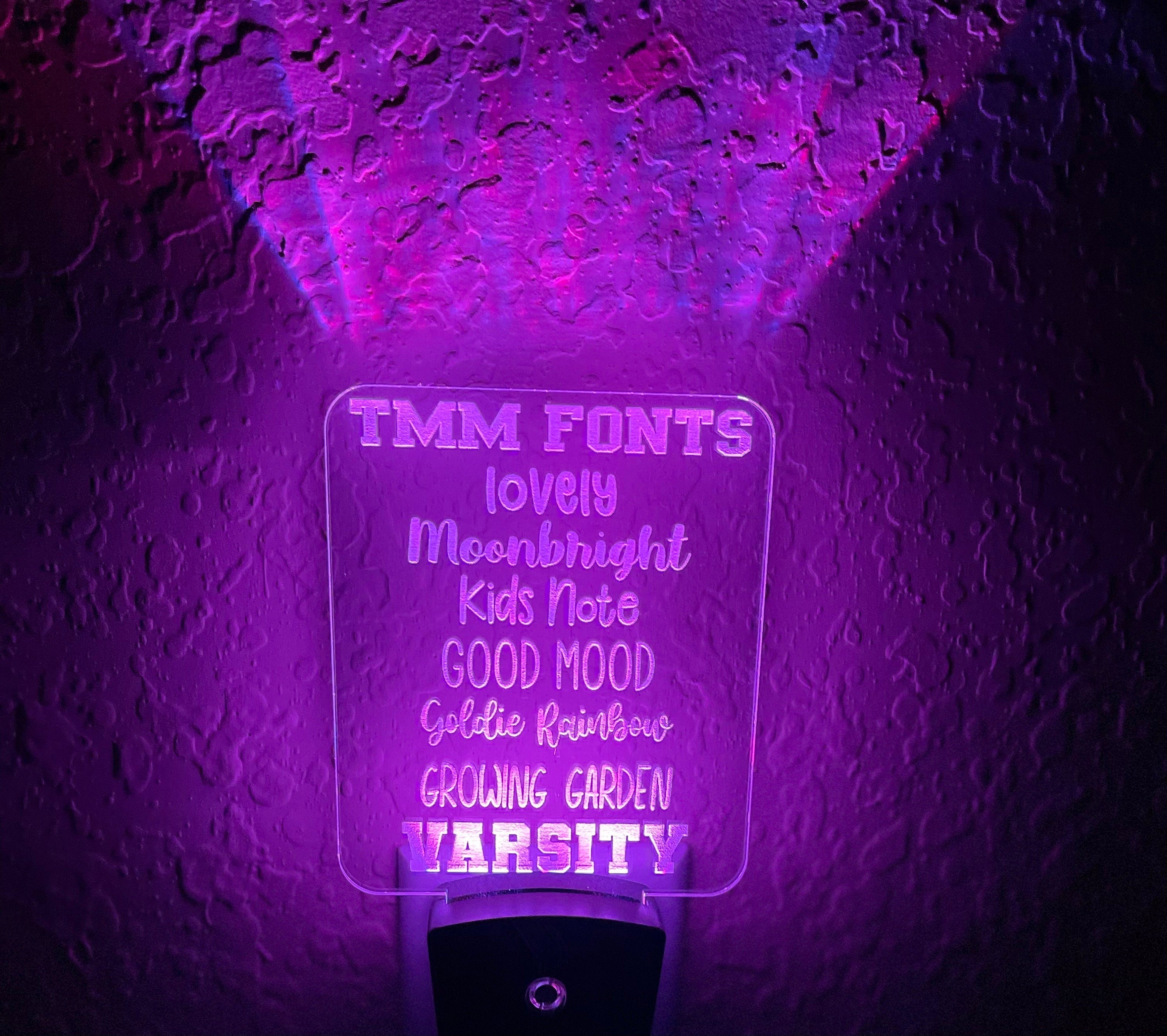 Personalized LED Baseball Batter Night Light | 7 Color Changing | Plug in Night Light | Name Light | Children's Night Light | Kids Light