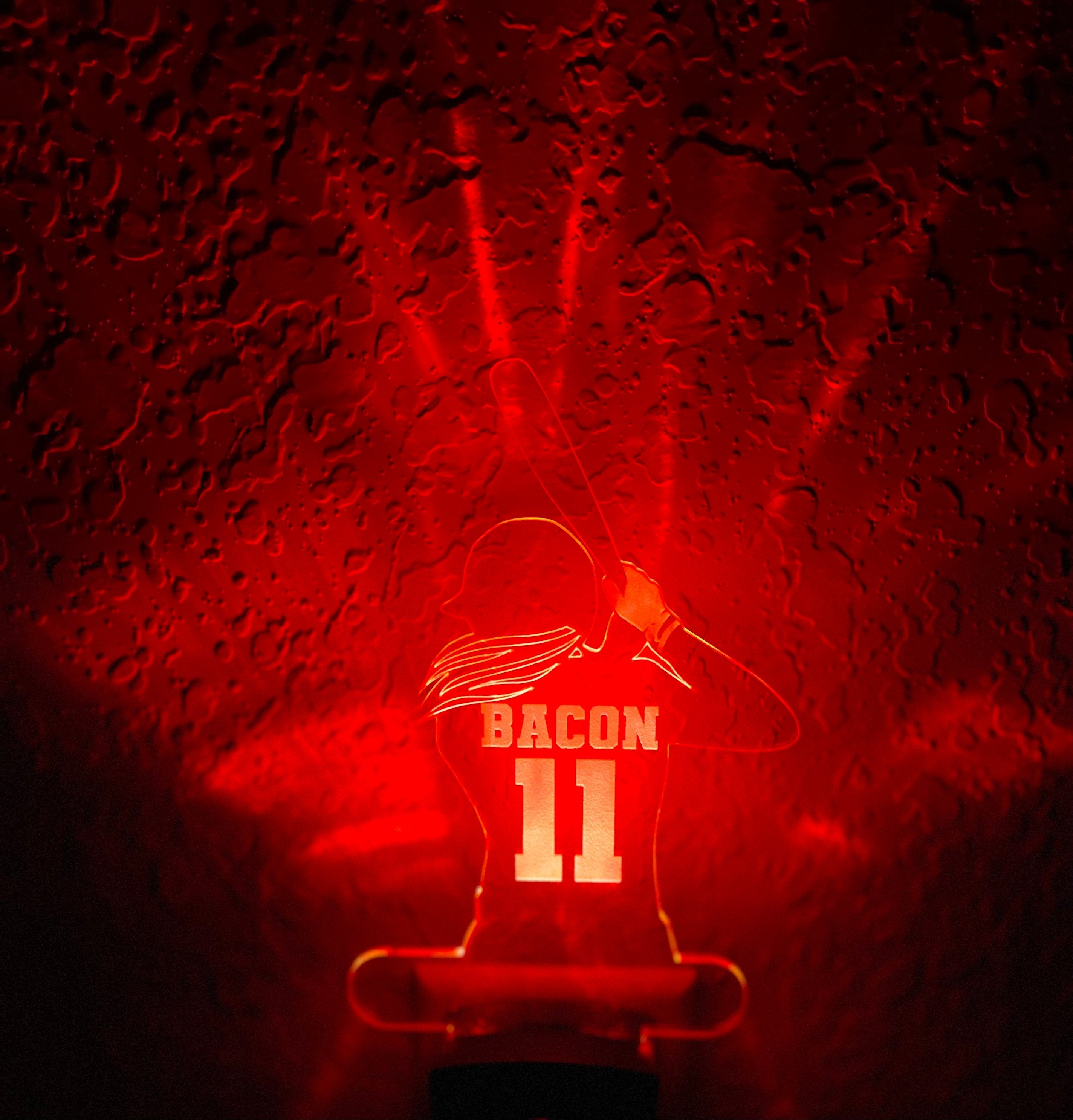Personalized LED Softball Batter Night Light | 7 Color Changing | Plug in Night Light | Name Light | Children's Night Light | Kids Light