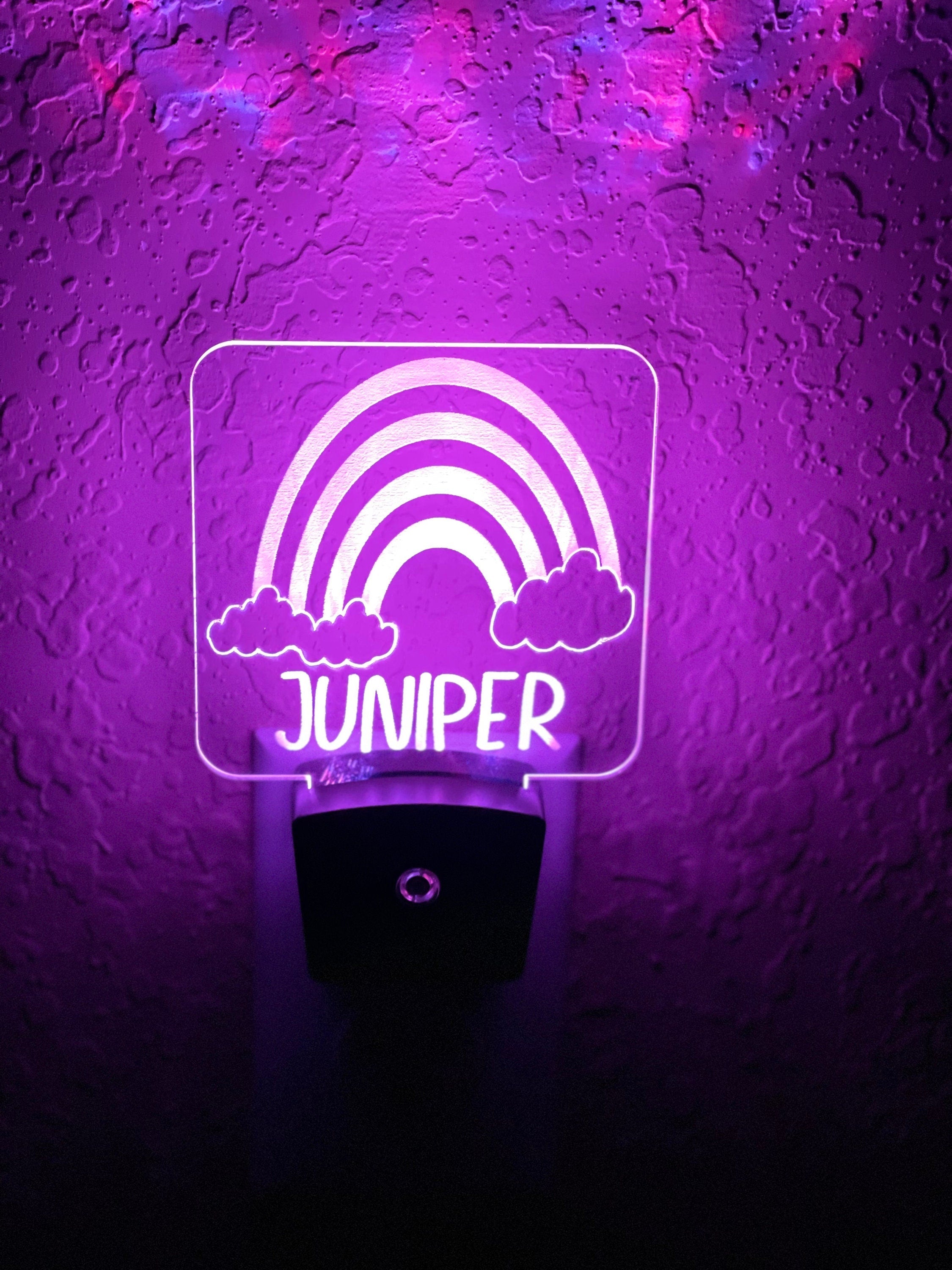 Personalized LED Rainbow & Clouds Night Light | 7 Color Changing | Plug in Night Light | Name Light | Children's Night Light | Room Light