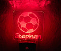 Personalized LED Soccer Ball 3D Night Light | 7 Color Changing | Plug in Night Light | Name Light | Children's Night Light | Room Light