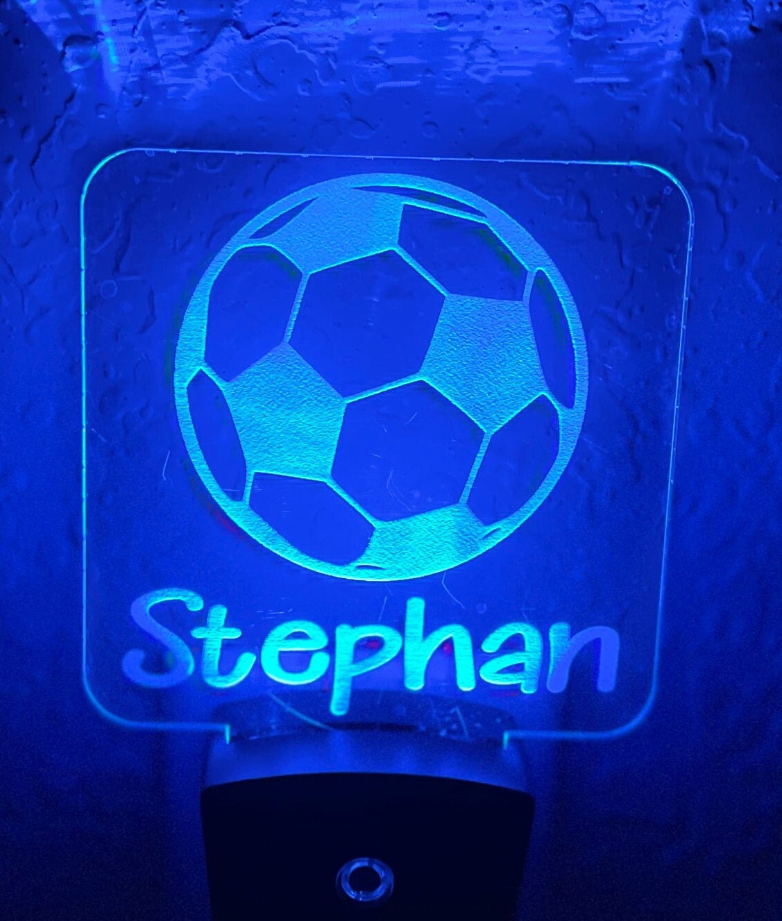 Personalized LED Soccer Ball 3D Night Light | 7 Color Changing | Plug in Night Light | Name Light | Children's Night Light | Room Light