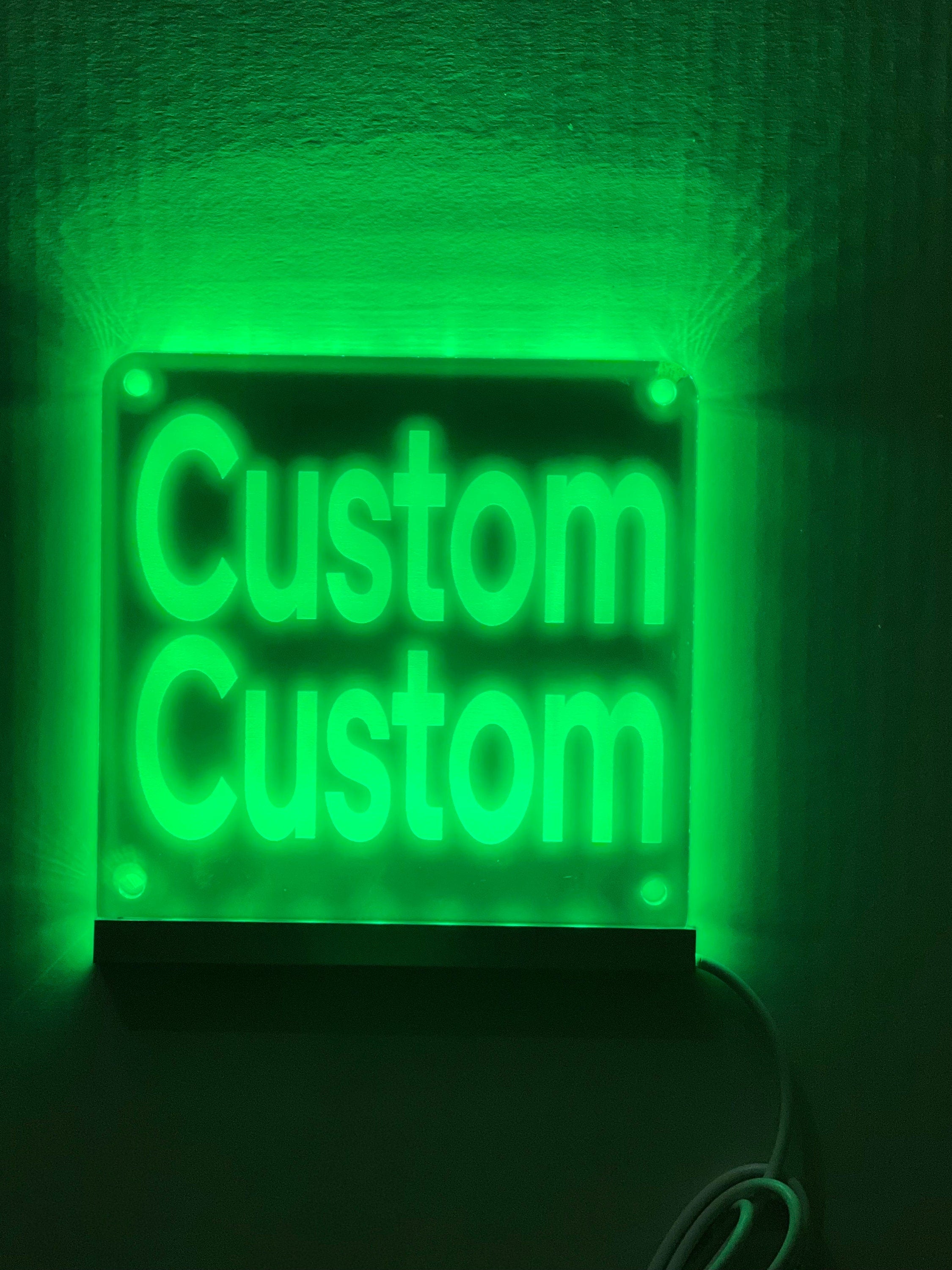 Custom Delivery Driver LED Window Sign | Car Driver Window LED Light Up Sign | 7 Color Changing | USB Powered