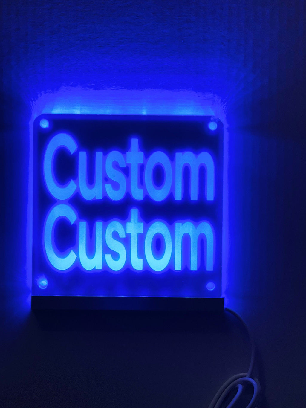 Custom Delivery Driver LED Window Sign | Car Driver Window LED Light Up Sign | 7 Color Changing | USB Powered