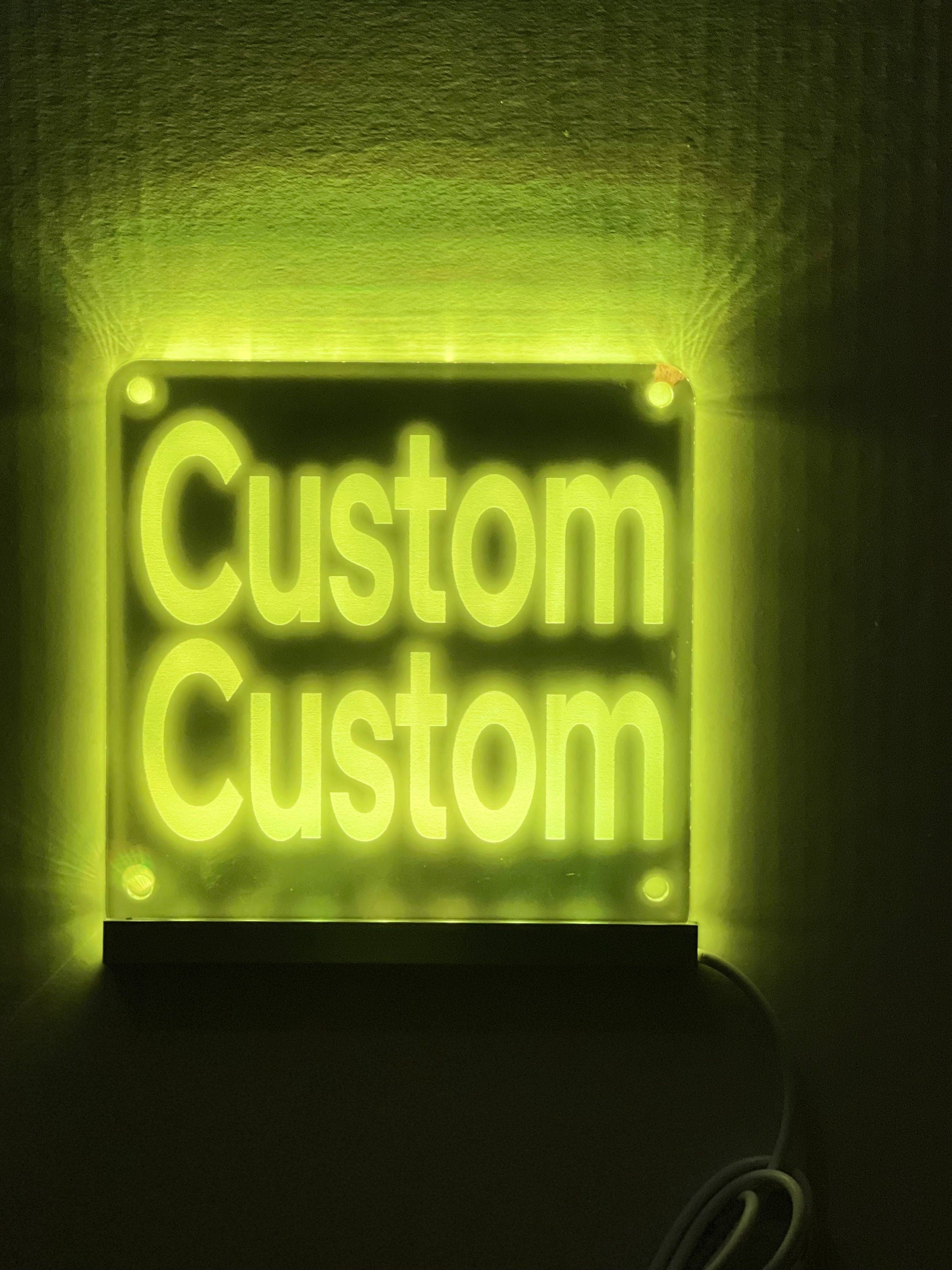 Custom Delivery Driver LED Window Sign | Car Driver Window LED Light Up Sign | 7 Color Changing | USB Powered
