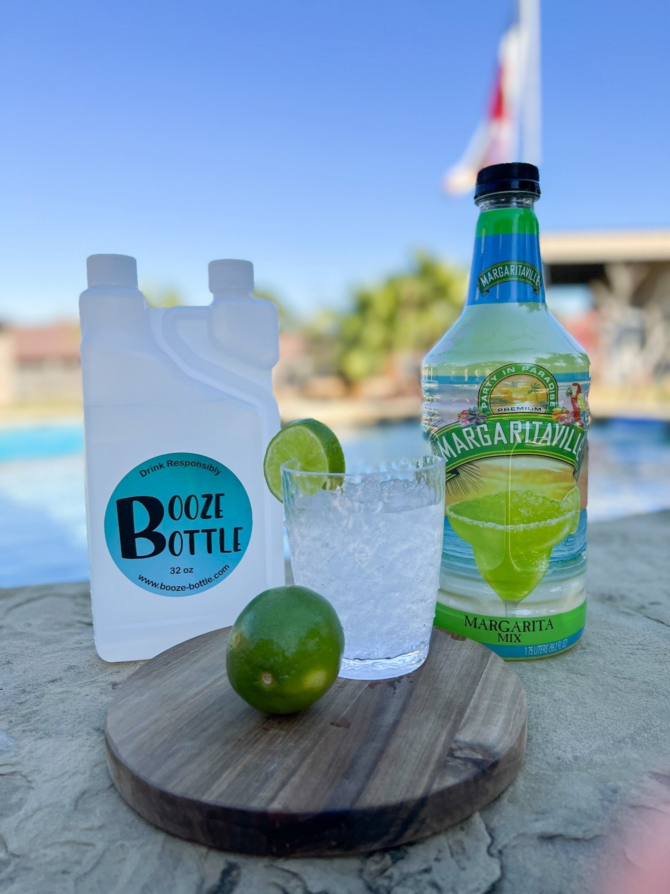8 oz Booze Bottles - The Ultimate Liquor Storage Flask & Shot Glass all in One - Can be Personalized