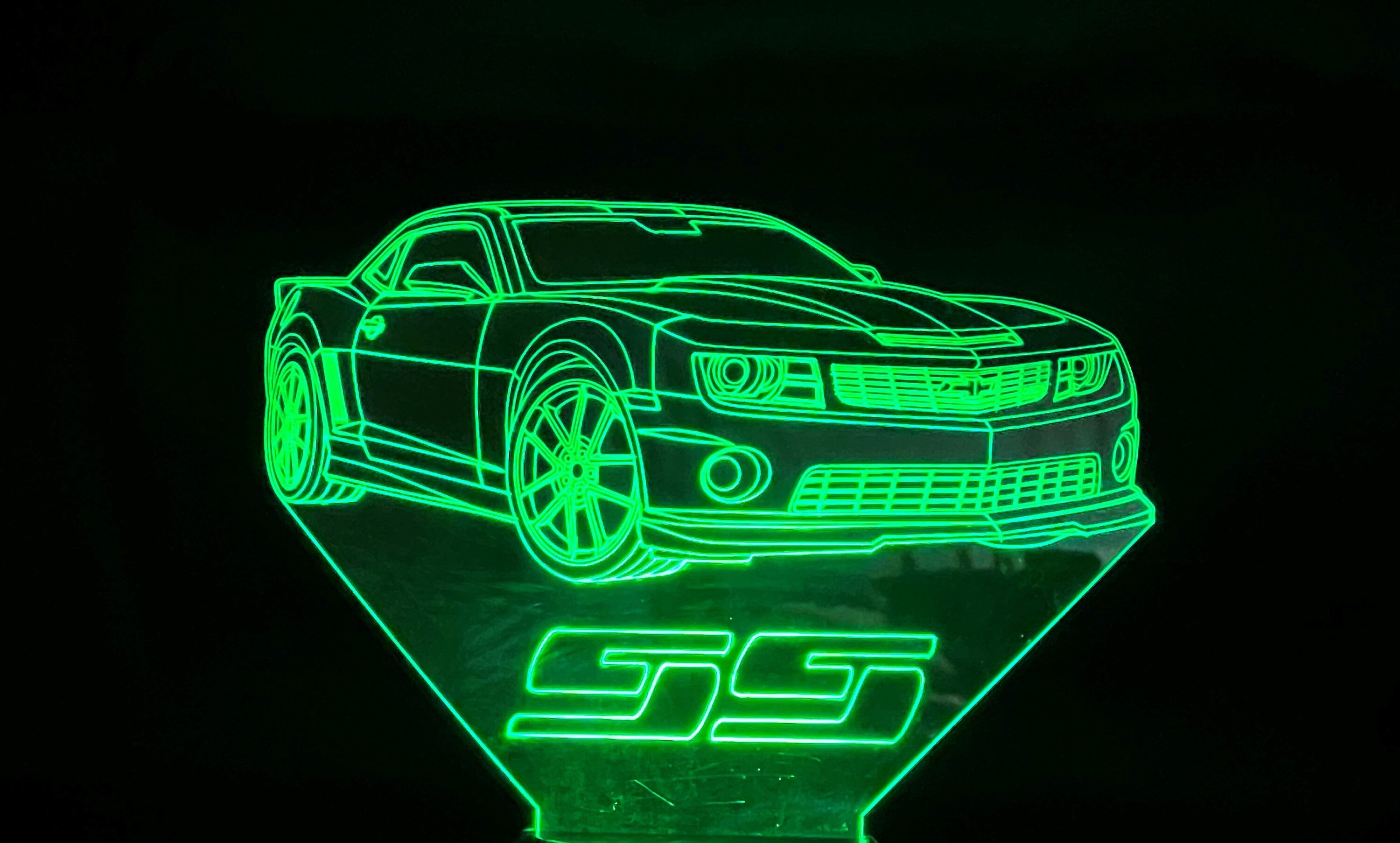2021 Camaro SS 3D LED Color Changing Desk Lamp, Night Light, Man Cave Light | Customizable | Rechargeable Corded or Cordless