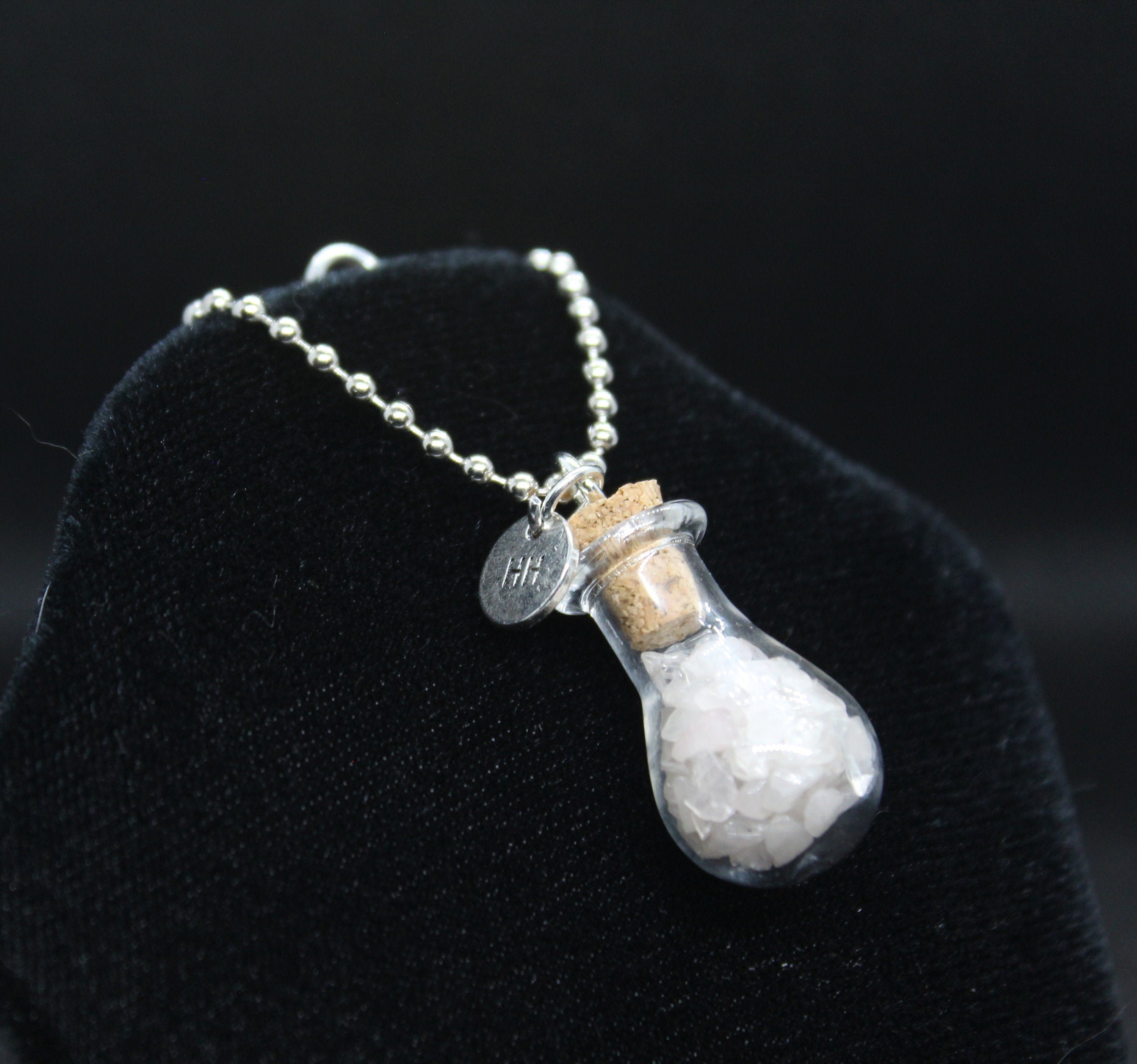 Rose Quartz Lotus Keychain Charm Zipper Pull Crystal Witch Witchy Jewelry Witchcraft Metaphysical