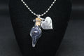 Blue Sandstone Teardrop Glass Blessed Be Necklace Crystal Witch Witchy Jewelry Witchcraft Wicca Wiccan Pagan Metaphysical