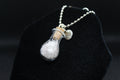Rose Quartz Lotus Keychain Charm Zipper Pull Crystal Witch Witchy Jewelry Witchcraft Metaphysical