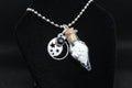 Howlite Glass Teardrop Moon Necklace Crystal Witch Witchy Jewelry Witchcraft Wicca Wiccan Pagan Metaphysical