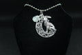 White Moon Howling Wolf Necklace Crystal Witch Witchy Jewelry Witchcraft Wicca Wiccan Pagan Metaphysical