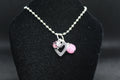 Pink Heart Cat's Eye Necklace Crystal Witch Witchy Jewelry Witchcraft Wicca Wiccan Pagan Metaphysical