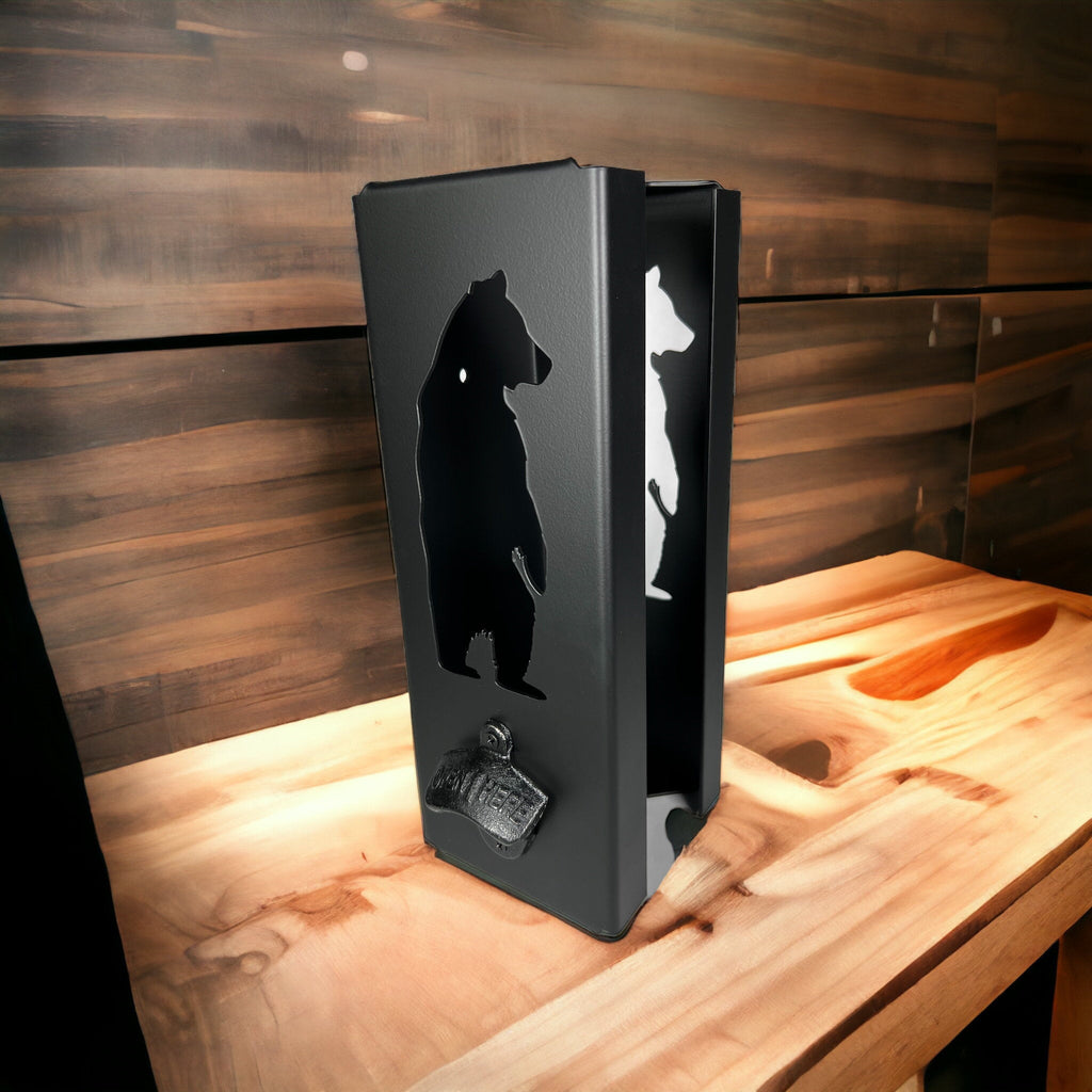 Bear Can Kooler Holder with Bottle Opener