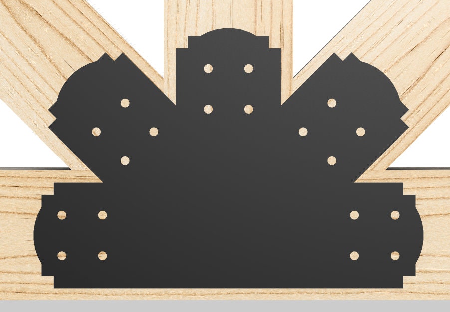 Decorative Design Timber Truss Brackets for 8x8 Posts, 8" Timber Truss Brackets, 8x8 Fan Bracket