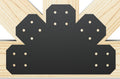 Chamfered Design Dog Eared Timber Truss Brackets for 8x8 Posts, 8" Timber Truss Brackets, 8x8 Fan Bracket