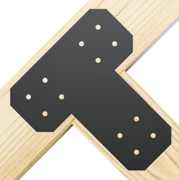 Chamfered Design Dog Eared Timber Truss Brackets for 8x8 Posts, 8" Timber Truss Brackets