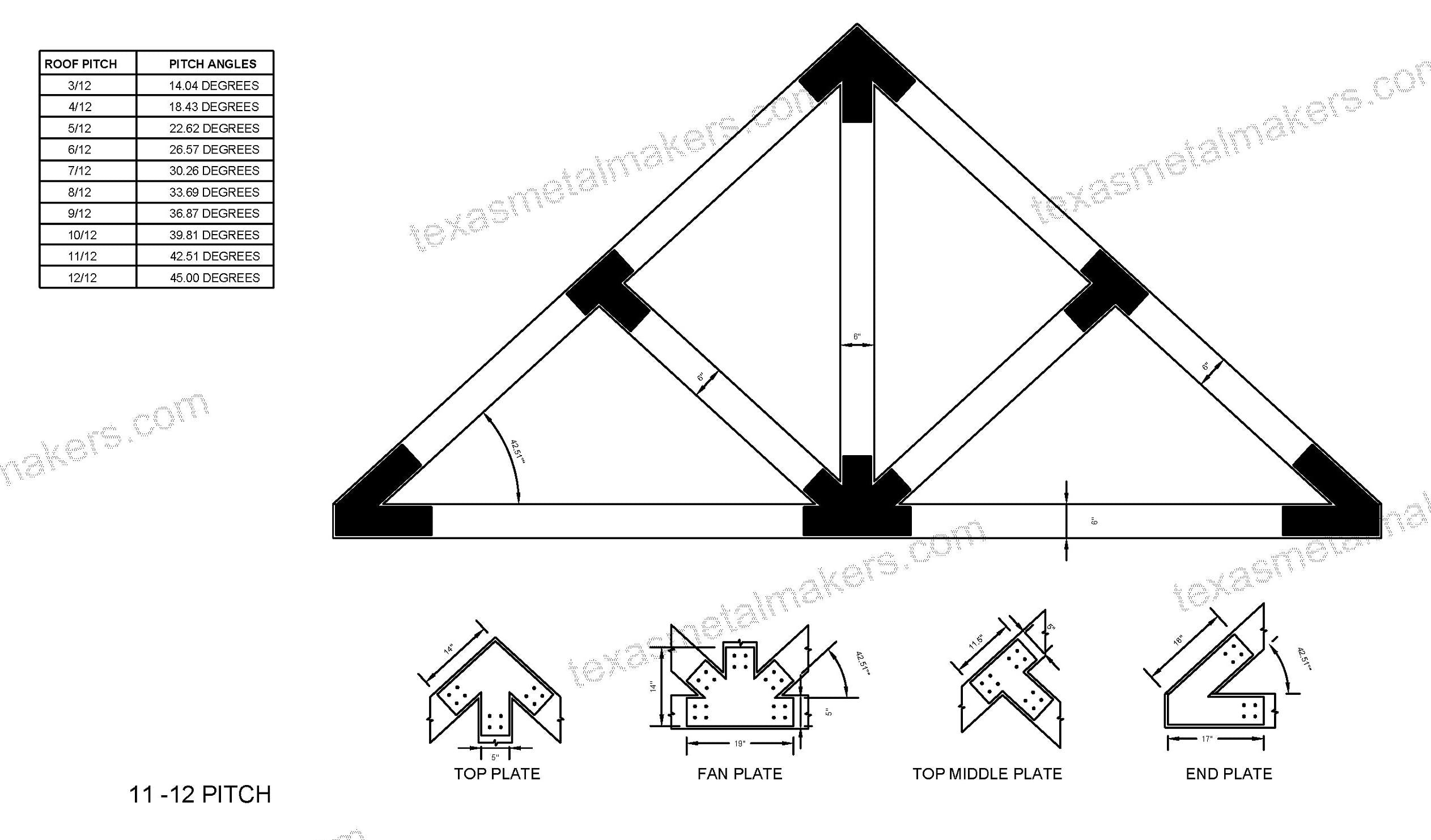 Structural Design Timber Truss Brackets for 6x6 Posts, 6" Timber Truss Bracket